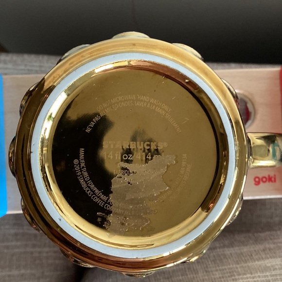 2019 Starbucks Gold Scalloped Mermaid Scales Coffee/ Tea Mug - Picture 9 of 9